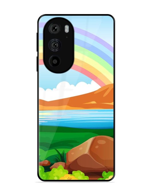 Rainbow Over The Lake Glossy Soft Edge Case for Motorola Edge 30 Pro