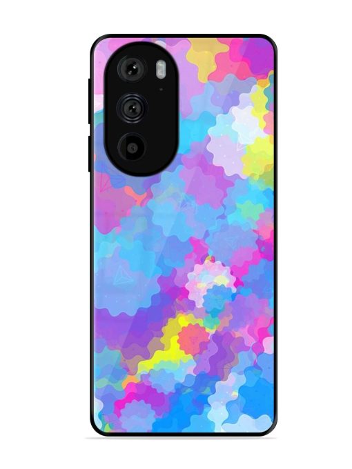 Psychedelic Cloud Burst Glossy Soft Edge Case for Motorola Edge 30 Pro Chachhi