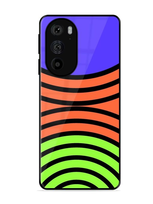 Psychedelic Stripe Symphony Glossy Soft Edge Case for Motorola Edge 30 Pro Chachhi