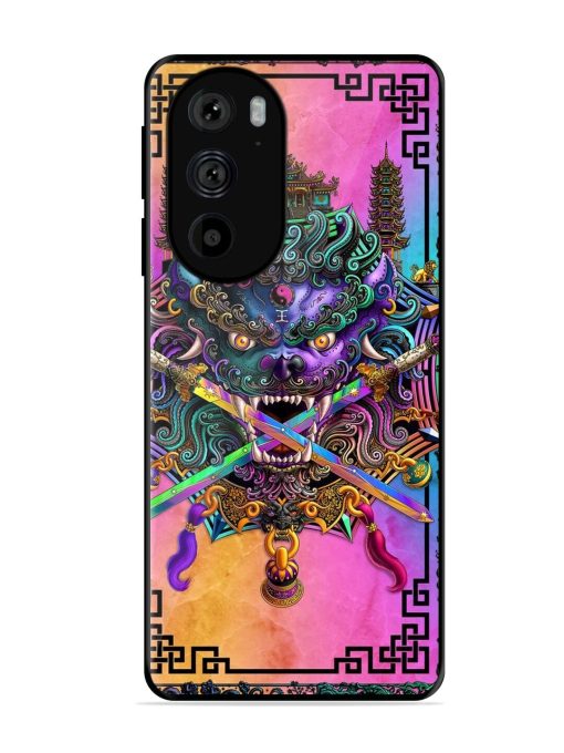 Psychedelic Fu Dog Tapestry Glossy Soft Edge Case for Motorola Edge 30 Pro Chachhi