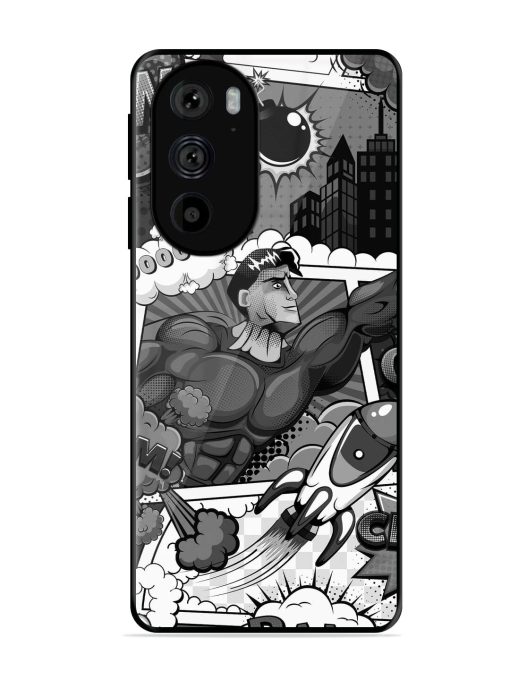 Comic Book Chaos Glossy Soft Edge Case for Motorola Edge 30 Pro Chachhi