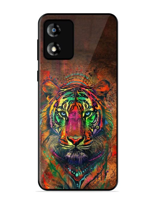 Cosmic Tiger Glossy Soft Edge Case for Motorola Moto E13 Chachhi