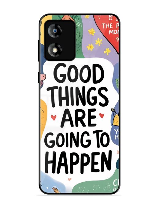 Uplifting Scribbles Glossy Soft Edge Case for Motorola Moto E13 Chachhi