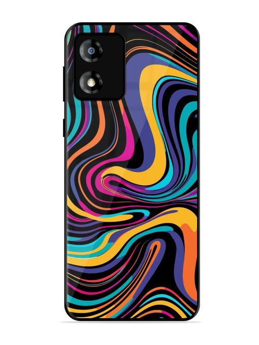 Psychedelic Swirl Glossy Soft Edge Case for Motorola Moto E13 Chachhi