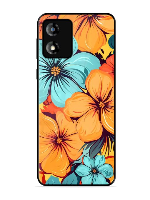 Tropical Bloom Glossy Soft Edge Case for Motorola Moto E13 Chachhi