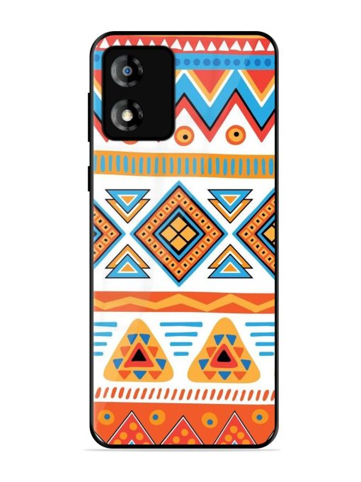 Vibrant Tribal Pattern Glossy Soft Edge Case for Motorola Moto E13 Chachhi