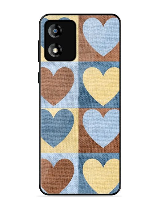 Hearts On Canvas Glossy Soft Edge Case for Motorola Moto E13