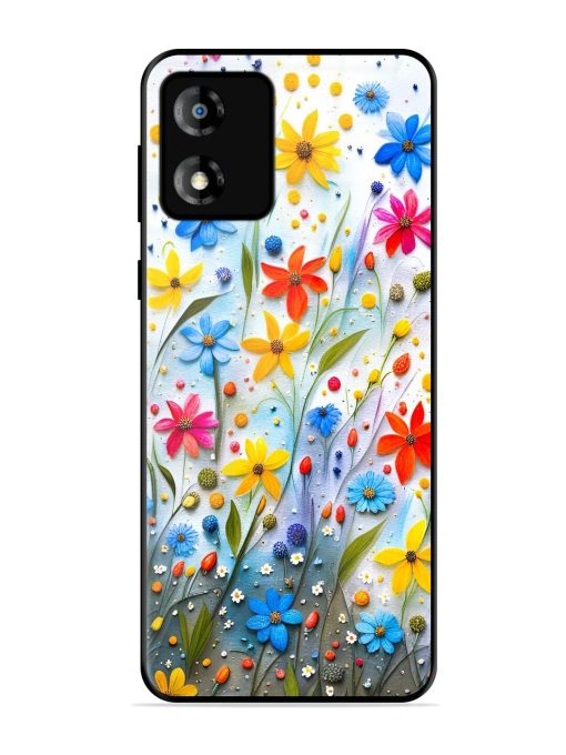 Vibrant Floral Glossy Soft Edge Case for Motorola Moto E13