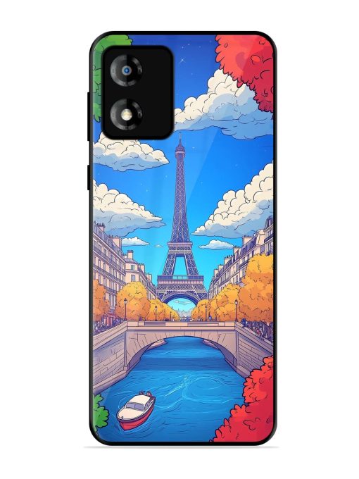 Parisian Panorama Glossy Soft Edge Case for Motorola Moto E13 Chachhi