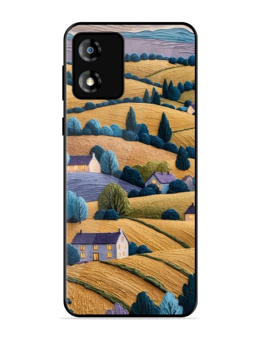 Rolling Hilltop Haven Glossy Soft Edge Case for Motorola Moto E13 Chachhi