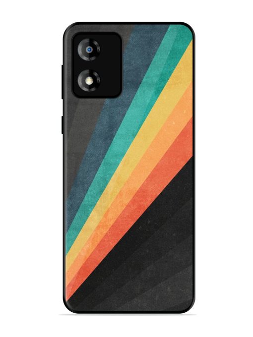 Retro Spectrum Glossy Soft Edge Case for Motorola Moto E13 Chachhi