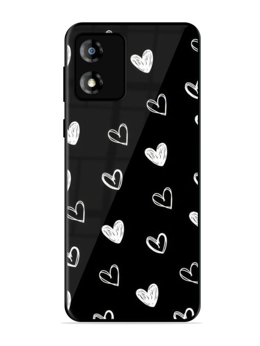 Scattered Hearts Glossy Soft Edge Case for Motorola Moto E13 Chachhi