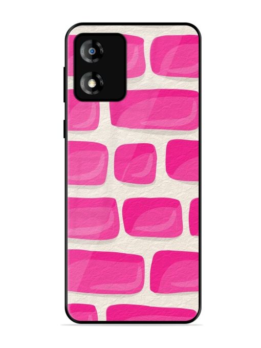 Pink Brick Wall Glossy Soft Edge Case for Motorola Moto E13 Chachhi