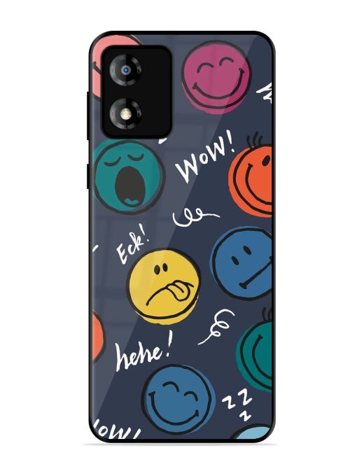 Emoticon Parade Glossy Soft Edge Case for Motorola Moto E13 Chachhi