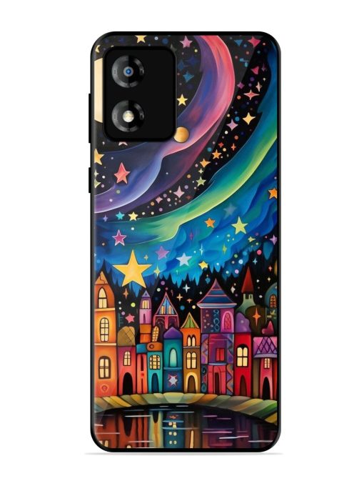 Starlit Village Glossy Soft Edge Case for Motorola Moto E13 Chachhi