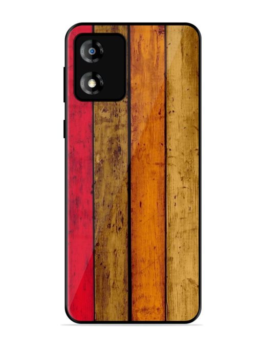 Colorful Woodgrain Glossy Soft Edge Case for Motorola Moto E13 Chachhi