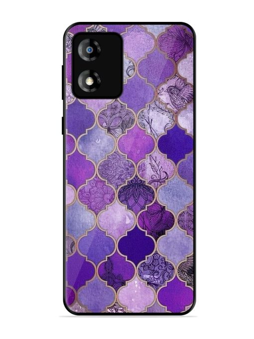 Purple Mosaic Magic Glossy Soft Edge Case for Motorola Moto E13 Chachhi