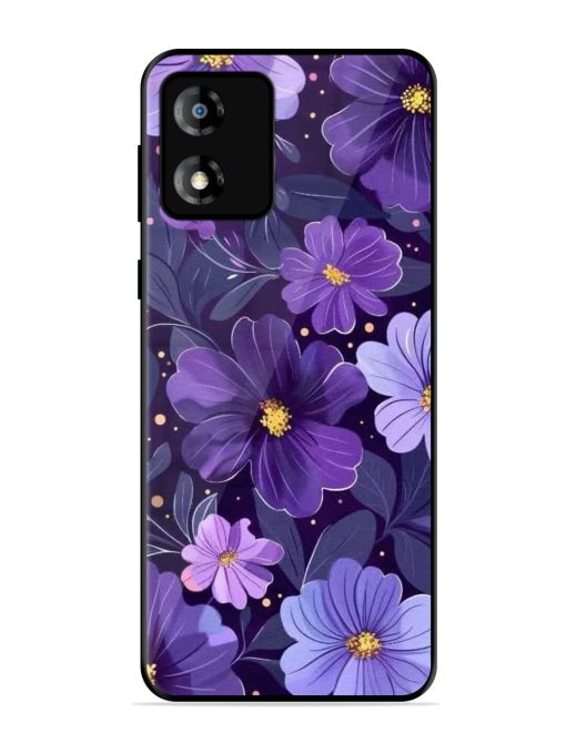 Purple Paradise Glossy Soft Edge Case for Motorola Moto E13 Chachhi