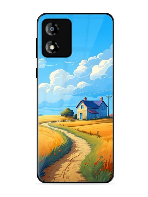 Countryside Cottage Glossy Soft Edge Case for Motorola Moto E13 Chachhi