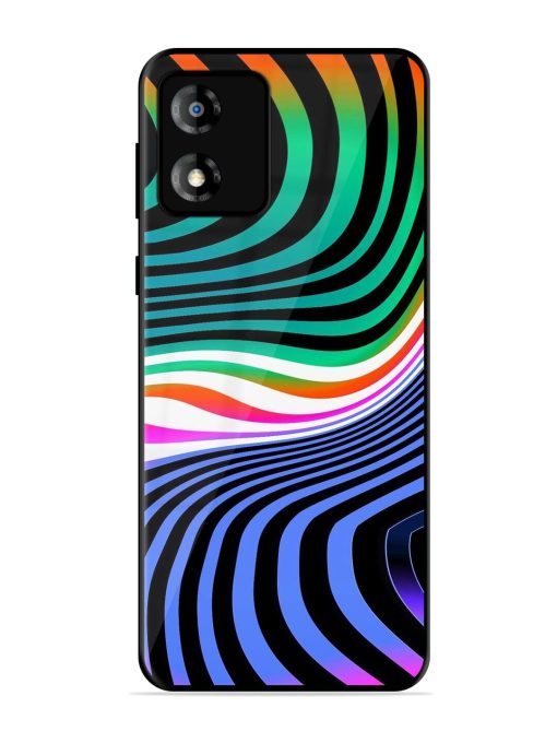 Psychedelic Waves Glossy Soft Edge Case for Motorola Moto E13 Chachhi