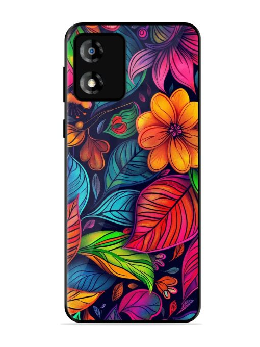 Rainbow Of Blooms Glossy Soft Edge Case for Motorola Moto E13 Chachhi