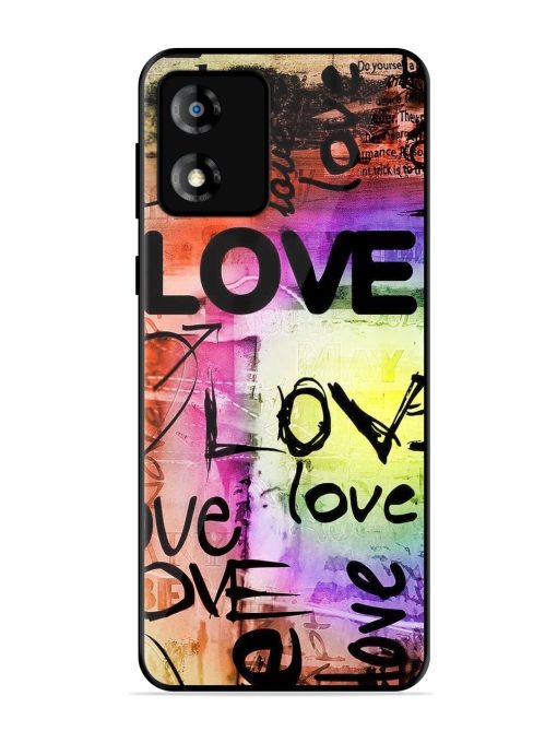 Love Graffiti Glossy Soft Edge Case for Motorola Moto E13 Chachhi