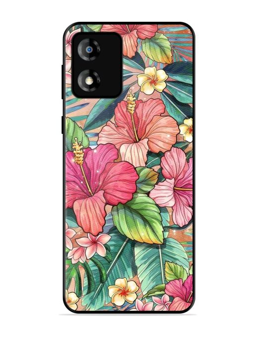 Tropical Tapestry Glossy Soft Edge Case for Motorola Moto E13 Chachhi