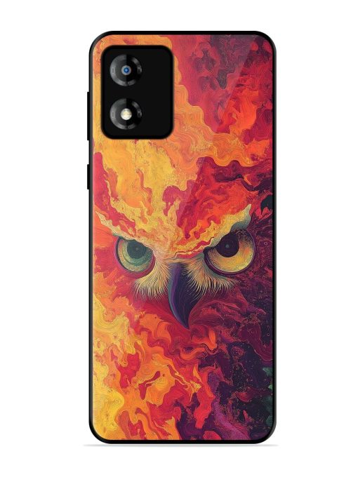 Fiery Owl Glossy Soft Edge Case for Motorola Moto E13