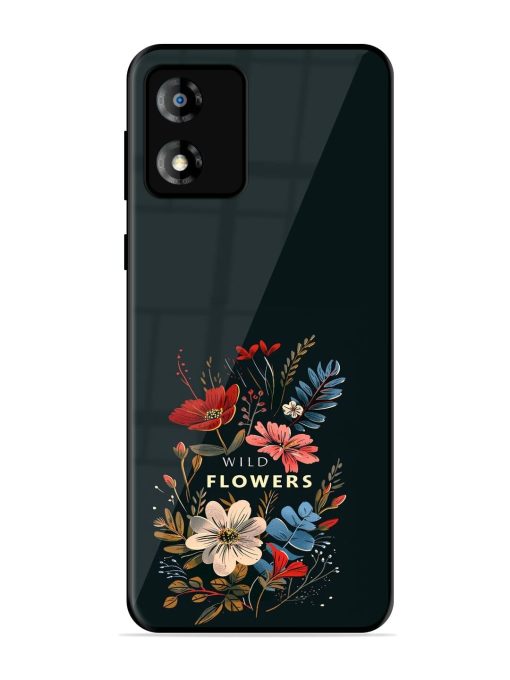 Dark Floral Glossy Soft Edge Case for Motorola Moto E13 Chachhi