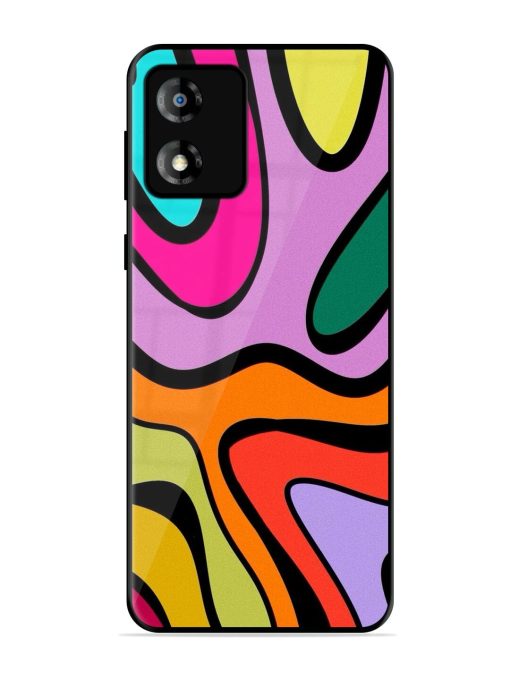 Groovy Swirls Glossy Soft Edge Case for Motorola Moto E13 Chachhi