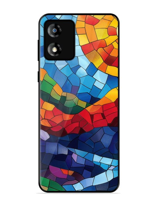 Mosaic Sunset Glossy Soft Edge Case for Motorola Moto E13 Chachhi