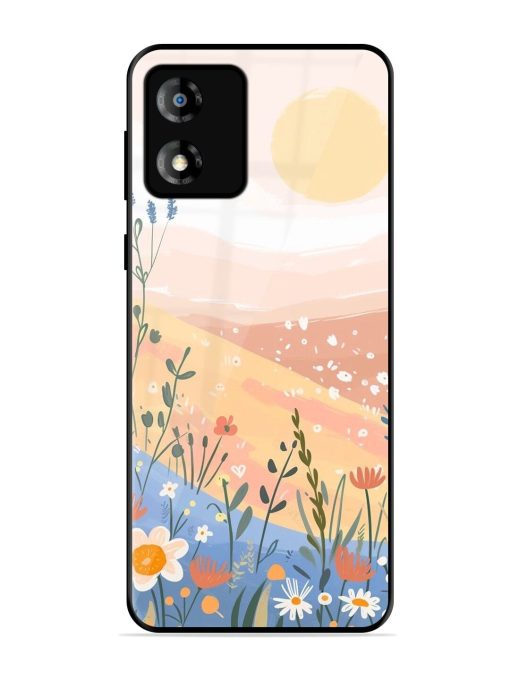 Golden Hour Blooms Glossy Soft Edge Case for Motorola Moto E13 Chachhi