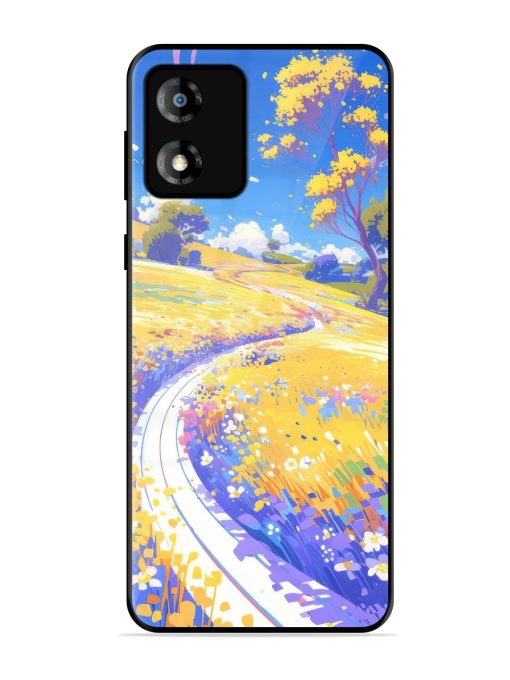 Vibrant Spring Meadow Glossy Soft Edge Case for Motorola Moto E13 Chachhi