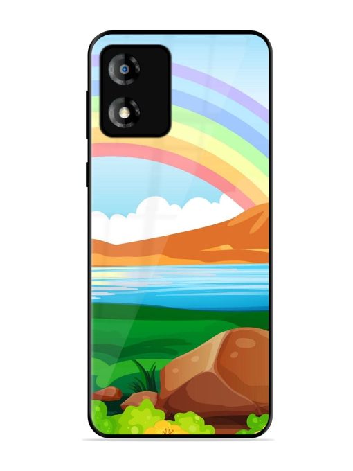 Rainbow Over The Lake Glossy Soft Edge Case for Motorola Moto E13