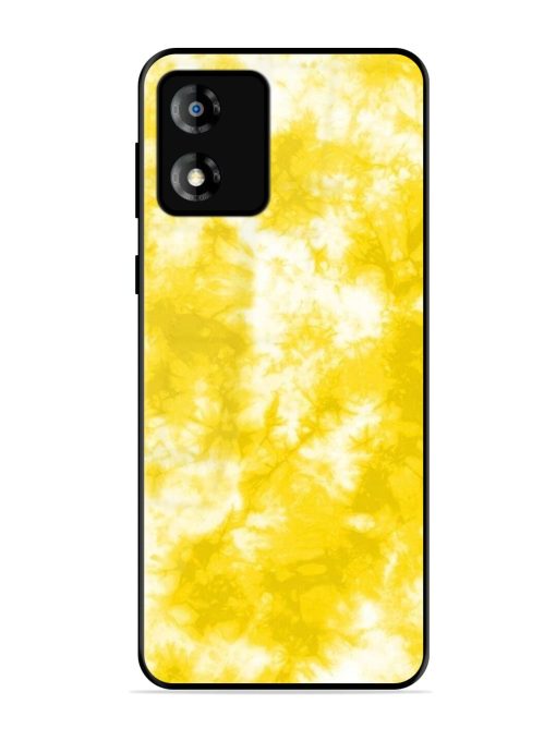 Golden Tie-Dye Twirl Glossy Soft Edge Case for Motorola Moto E13 Chachhi