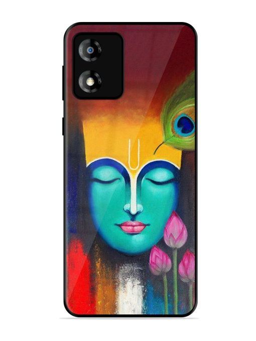 Divine Tranquility: The Face Of Krishna Glossy Soft Edge Case for Motorola Moto E13 Chachhi