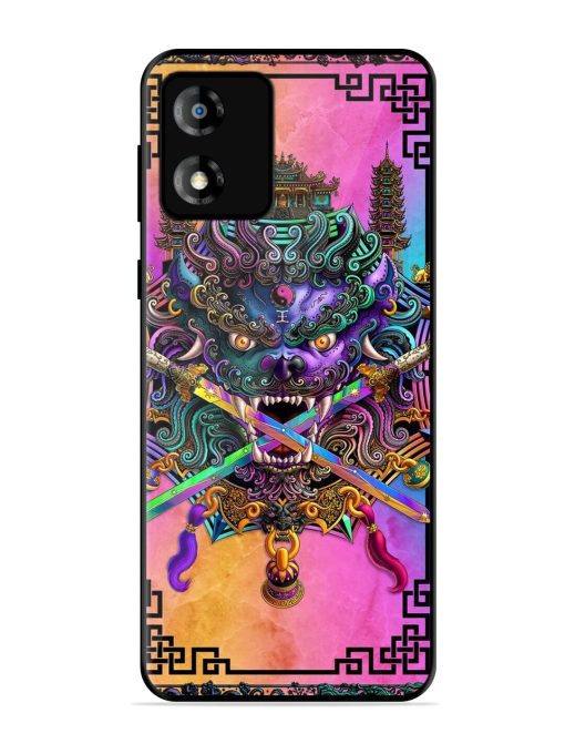 Psychedelic Fu Dog Tapestry Glossy Soft Edge Case for Motorola Moto E13 Chachhi