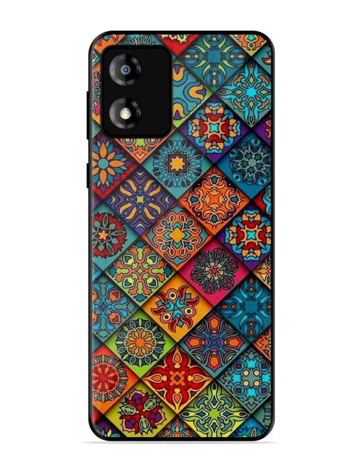 Patchwork Mandala Mosaic Glossy Soft Edge Case for Motorola Moto E13 Chachhi