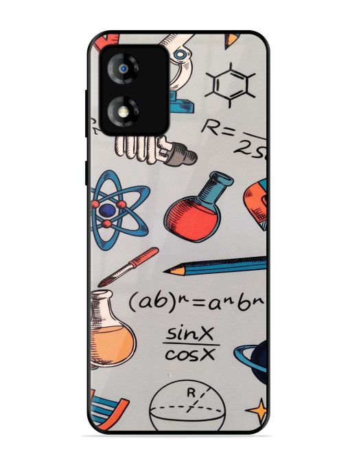 Science Doodle Delight Glossy Soft Edge Case for Motorola Moto E13 Chachhi