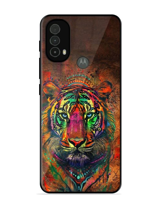 Cosmic Tiger Glossy Soft Edge Case for Motorola Moto E40 Chachhi