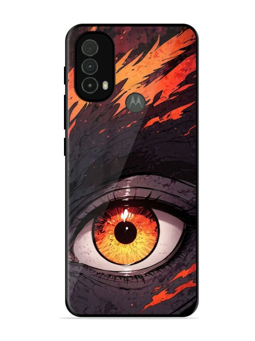 Inferno Gaze Glossy Soft Edge Case for Motorola Moto E40 Chachhi