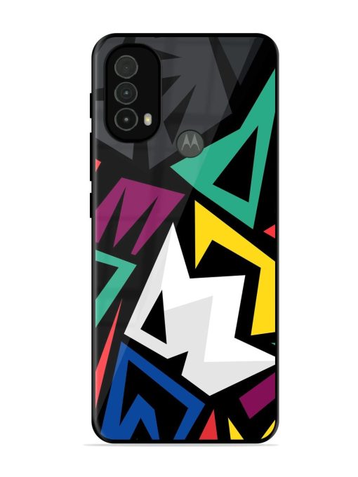 Chaotic Geometry Glossy Soft Edge Case for Motorola Moto E40 Chachhi