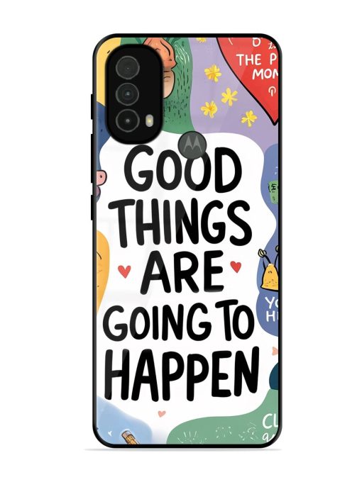 Uplifting Scribbles Glossy Soft Edge Case for Motorola Moto E40 Chachhi