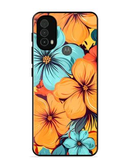 Tropical Bloom Glossy Soft Edge Case for Motorola Moto E40