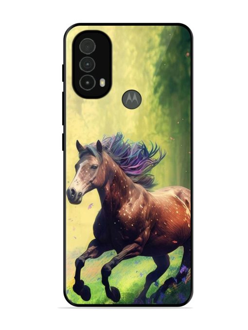 Enchanted Gallop Glossy Soft Edge Case for Motorola Moto E40 Chachhi