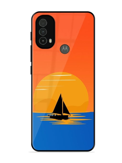 Sunset Sail Glossy Soft Edge Case for Motorola Moto E40 Chachhi