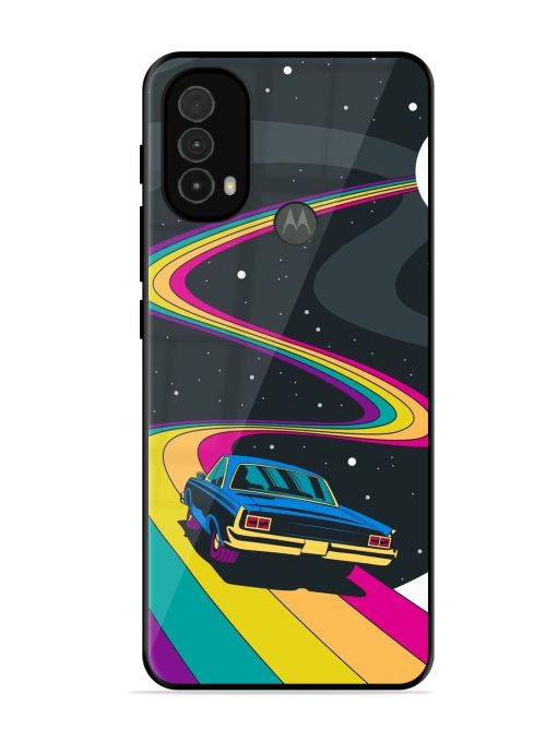 Rainbow Road Glossy Soft Edge Case for Motorola Moto E40 Chachhi