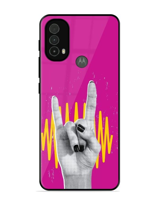 Rock Hand Glossy Soft Edge Case for Motorola Moto E40