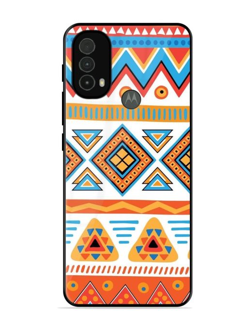 Vibrant Tribal Pattern Glossy Soft Edge Case for Motorola Moto E40 Chachhi