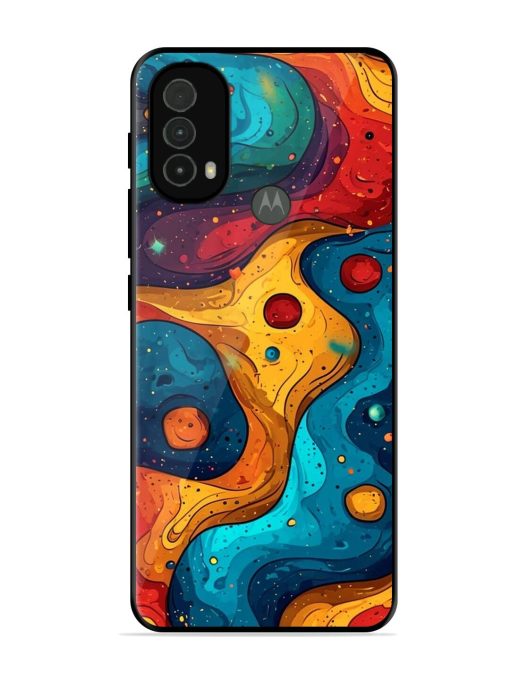 Cosmic Swirl Glossy Soft Edge Case for Motorola Moto E40 Chachhi